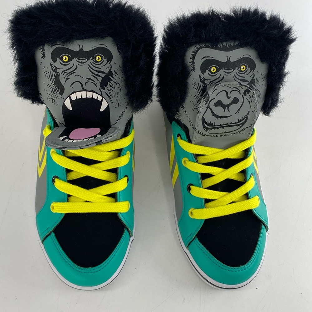 Feiyue Delta Mid Animal (Gorilla) Grey/Yellow/Green Youth Kids Sz 3 NIB - Picture 10 of 10